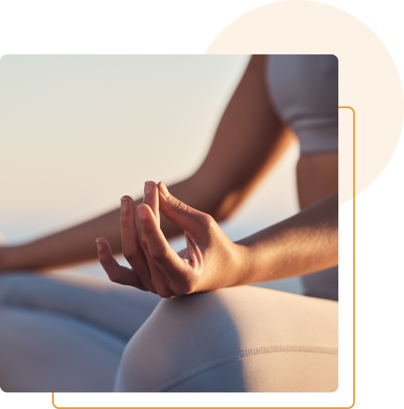 Group 15 Person meditating with hand in mudra.